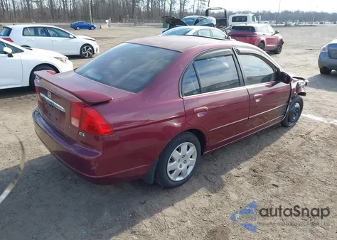 2002 Honda Civic Ex из США, поврежденный, VIN 1HGES26702L015228